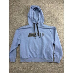Nike Air Hoodie Womens‎ XS Blue Pullover Fleece Sweatshirt Graphic Logo Athletic